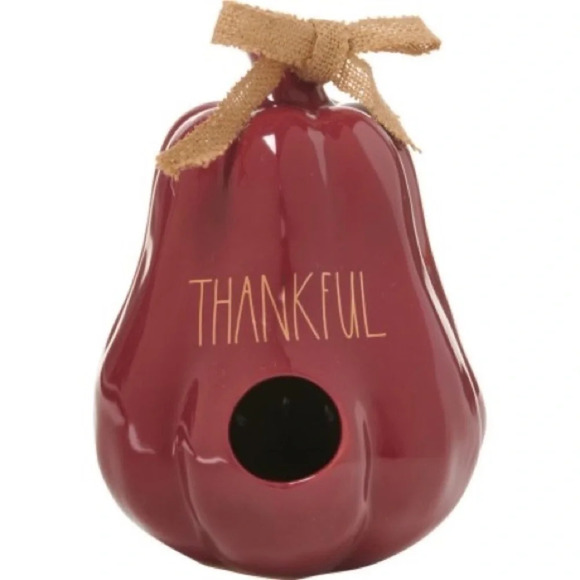 NEW Rae Dunn - THANKFUL - Beautiful Ceramic Gourd Birdhouse - Picture 2 of 4